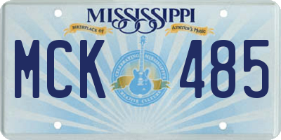 MS license plate MCK485