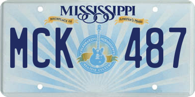 MS license plate MCK487