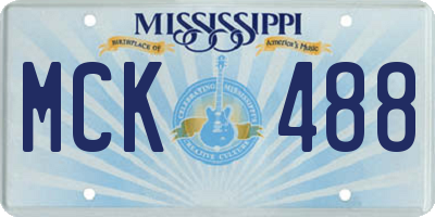 MS license plate MCK488