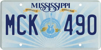 MS license plate MCK490