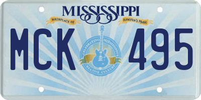 MS license plate MCK495
