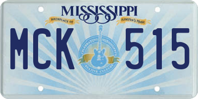 MS license plate MCK515