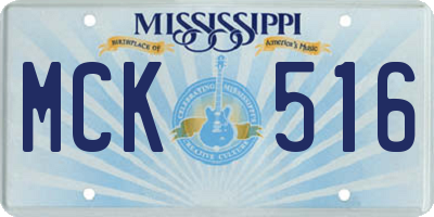 MS license plate MCK516