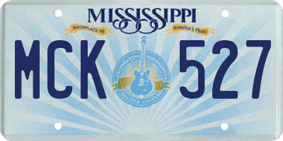 MS license plate MCK527