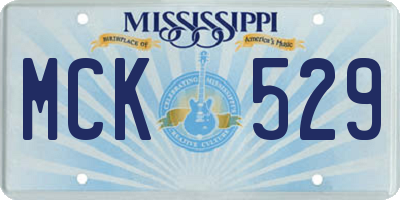 MS license plate MCK529