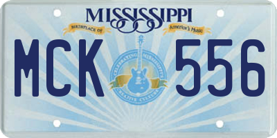MS license plate MCK556