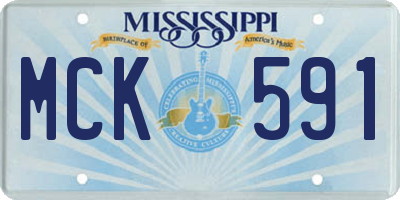 MS license plate MCK591