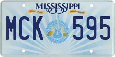MS license plate MCK595