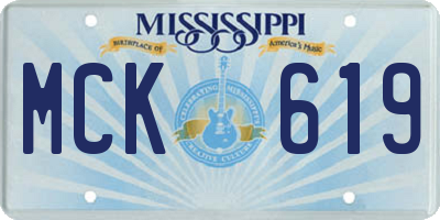 MS license plate MCK619