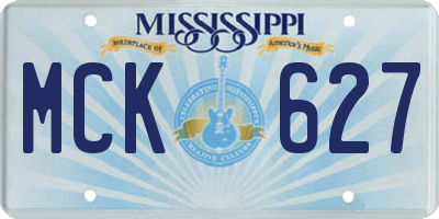 MS license plate MCK627