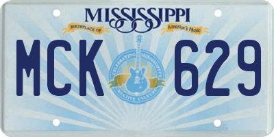 MS license plate MCK629