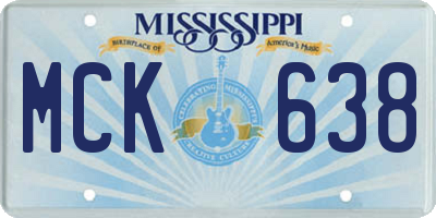 MS license plate MCK638