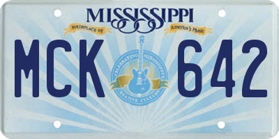 MS license plate MCK642