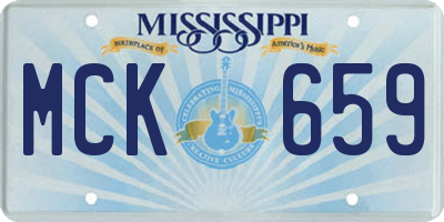 MS license plate MCK659