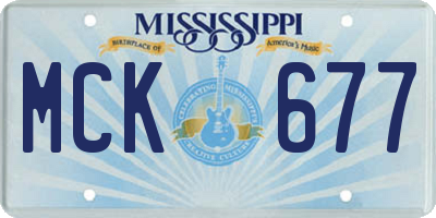 MS license plate MCK677