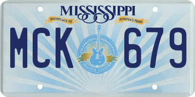 MS license plate MCK679