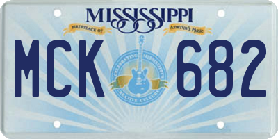 MS license plate MCK682