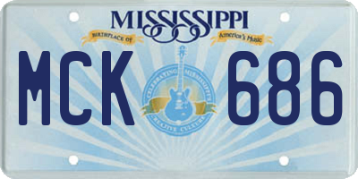 MS license plate MCK686