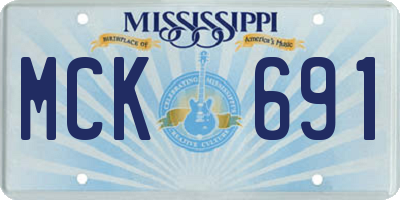 MS license plate MCK691