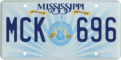 MS license plate MCK696