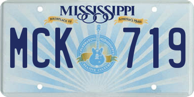 MS license plate MCK719