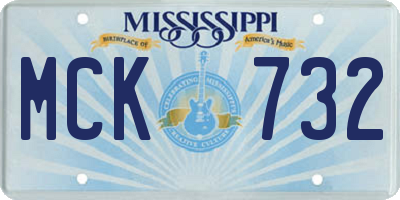 MS license plate MCK732