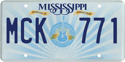 MS license plate MCK771