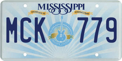 MS license plate MCK779