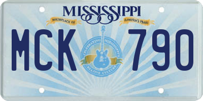 MS license plate MCK790