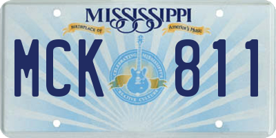 MS license plate MCK811