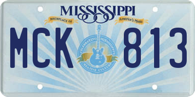 MS license plate MCK813