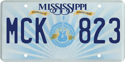 MS license plate MCK823