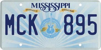MS license plate MCK895