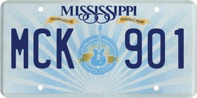 MS license plate MCK901