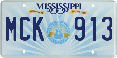 MS license plate MCK913