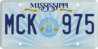 MS license plate MCK975