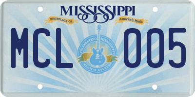 MS license plate MCL005