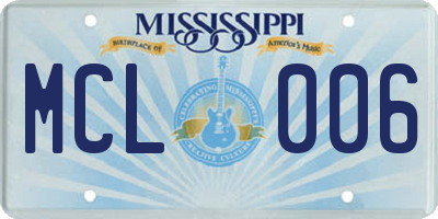 MS license plate MCL006