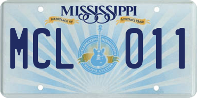 MS license plate MCL011