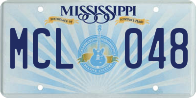 MS license plate MCL048