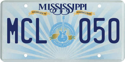 MS license plate MCL050