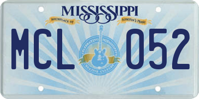 MS license plate MCL052