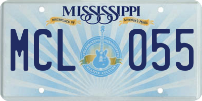 MS license plate MCL055
