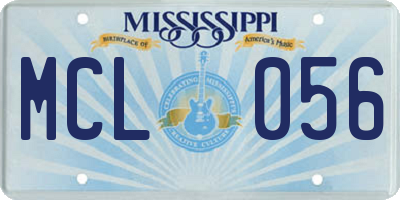 MS license plate MCL056