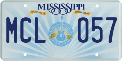 MS license plate MCL057