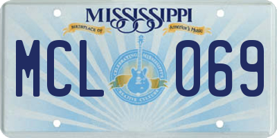MS license plate MCL069