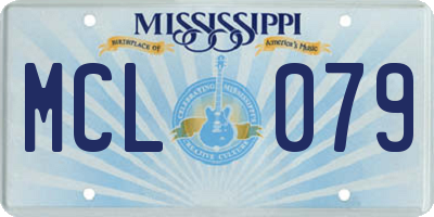MS license plate MCL079