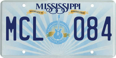 MS license plate MCL084
