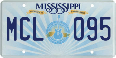 MS license plate MCL095