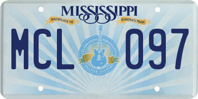 MS license plate MCL097